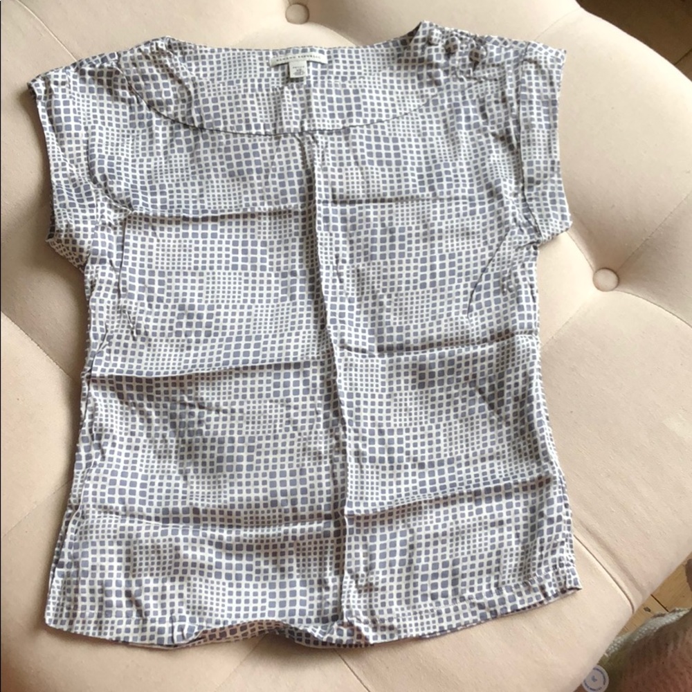 Silk boat neck shirt